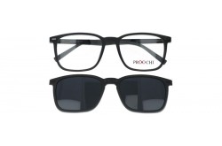 نظارة طبية مع عدسات شمسية PROOCHI للرجال والنساء دائري لون أسود  - C8016 C3
