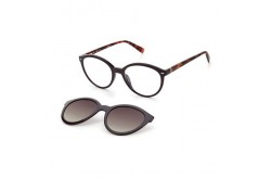 نظارة طبية مع عدسات شمسية PIERRE CARDIN للنساء دائري لون أسود و نمري  - 8494CS 09QLA