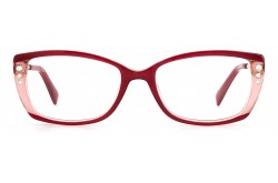 نظارة طبية PIERRE CARDIN للنساء مستطيل لون وردي و أبيض  - 8506 GYL
