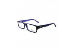 نظارة طبية RAYBAN  للرجال والنساء مستطيل لون أسود و شفاف - RB5246 5223