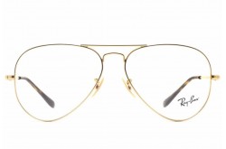 نظارة طبية RAYBAN  للرجال والنساء افياتور لون ذهبي - RB6489 2500