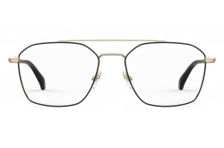 نظارة طبية SAFILO للرجال والنساء مربع لون أسود و ذهبي  - BUSSOLA 092M2