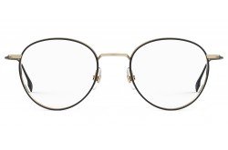 نظارة طبية SAFILO للرجال والنساء دائري لون ذهبي و أسود  - LINEAT 09I46