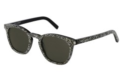 نظارة شمسية SAINT LAURENT للنساء مربع لون أسود و فضي - SL28 009