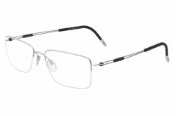 نظارة طبية SILHOUETTE للرجال والنساء مربع لون فضي وأسود - 5278/10 6060