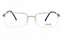 نظارة طبية SILHOUETTE للرجال والنساء مربع لون أسود وذهبي - 5279/20 6061