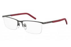 نظارة طبية TOMMY HILFIGER للرجال مربع لون رمادي و أحمر - TH1700F 3S316