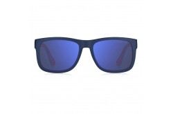 نظارة شمسية TOMMY HILFIGER للرجال مربع لون أزرق داكن  - TH1556S FLLZS