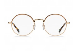 نظارة طبية TOMMY HILFIGER للنساء دائري لون ذهبي و نمري  - TH1838 DDB
