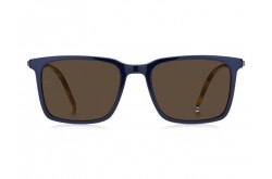 نظارة شمسية TOMMY HILFIGER للرجال مربع لون أزرق و رمادي غامق  - TH1874S PJP70