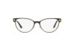 نظارة طبية VERSACE للنساء كات آي لون ذهبي و أسود  - VE1277 1433