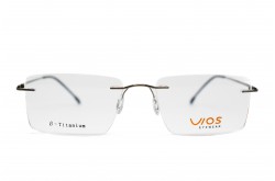 نظارة طبية VIOS للرجال مستطيل لون رمادي غامق  
