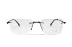 نظارة طبية VIOS للرجال مستطيل لون رمادي غامق  