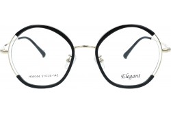 نظارة طبية ELEGANT  للنساء دائري لون أسود وذهبي - H00044  C1