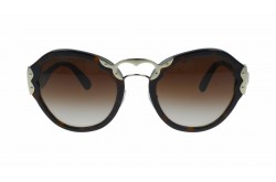 نظارة شمسية PRADA للنساء دائري لون أسود وذهبي - PR09T 2AU6S1