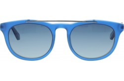 نظارة شمسية VINTAGE للرجال والنساء دائري لون أزرق - V03  4